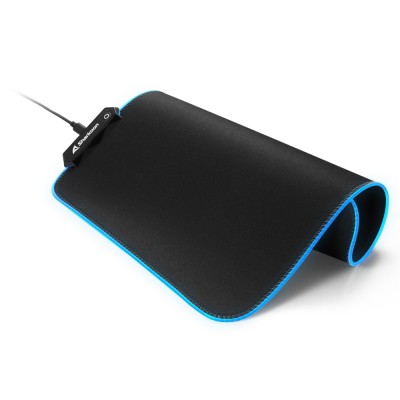 Tappetino per Mouse Sharkoon 1337 RGB V2 Gaming Mat 360 Nero