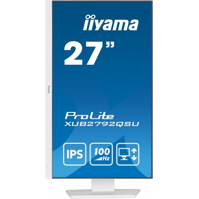 Monitor Iiyama ProLite XUB2792QSU-W6 27" 100 Hz FreeSync IPS DP HDMI USB Bianco