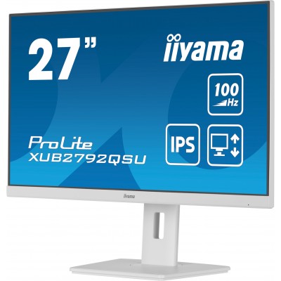 Monitor Iiyama ProLite XUB2792QSU-W6 27" 100 Hz FreeSync IPS DP HDMI USB Bianco