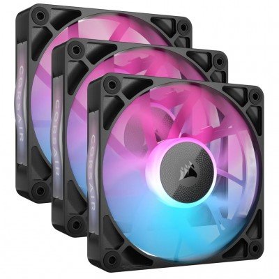 Ventole Corsair iCUE LINK RX120 RGB Kit Da 3 PWM 120mm Nero