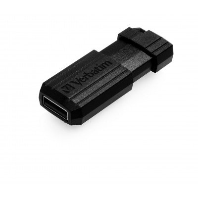 USB VERBATIM 128GB DRIVE 2.0 PINSTRIPE BLACK