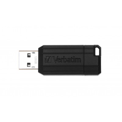 USB VERBATIM 128GB DRIVE 2.0 PINSTRIPE BLACK