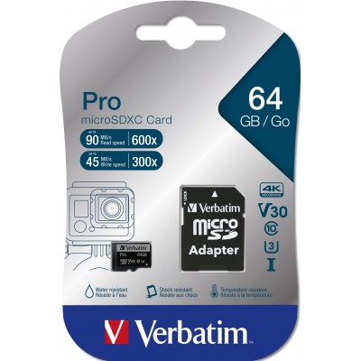 MICRO VERBATIM SDXC Pro 64 GB 