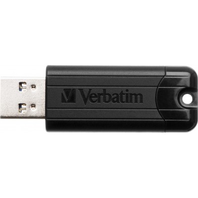 USB VERBATIM 128GB DRIVE 3.0 PINSTRIPE BLACK