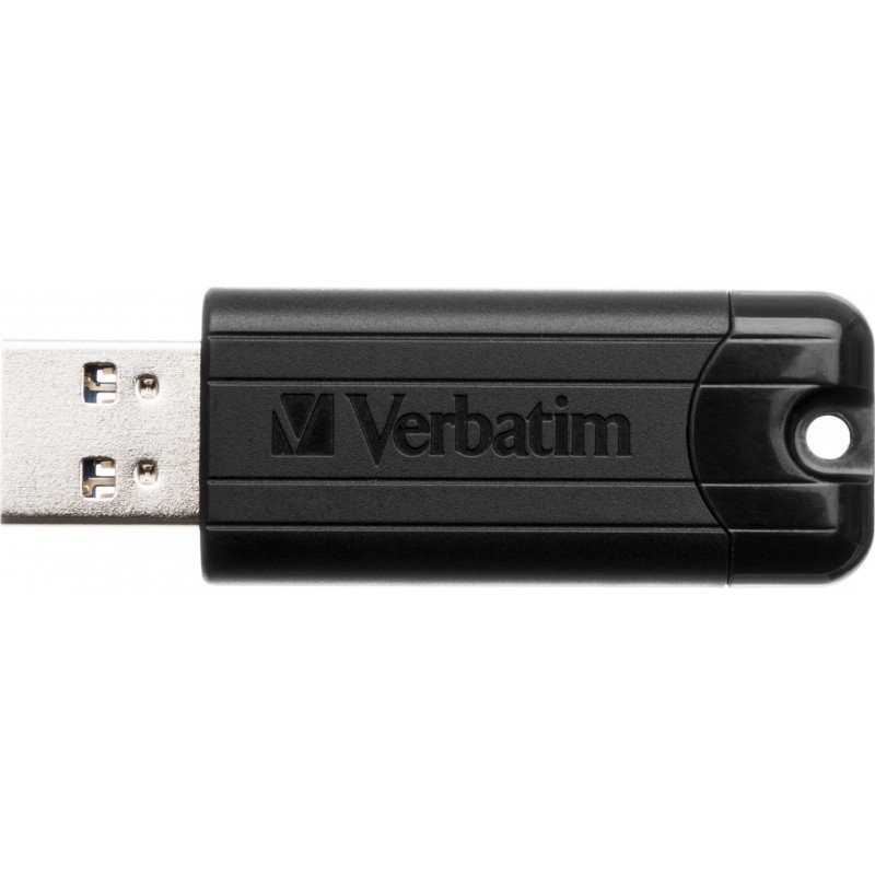 USB VERBATIM 128GB DRIVE 3.0 PINSTRIPE BLACK