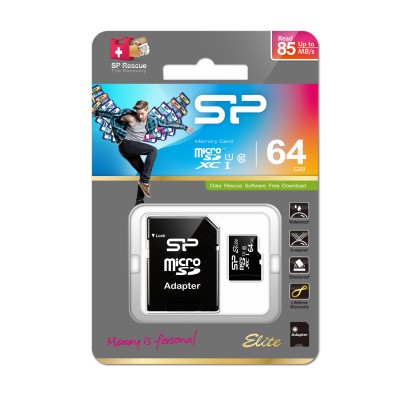 SCHEDA MICRO SHDC SILICON POWER 64GB Elite Class 10