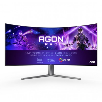 MONITOR AOC AGON PRO AG456UCZD 45'' WQHD OLED CURVO Adaptive-Sync 240Hz NERO