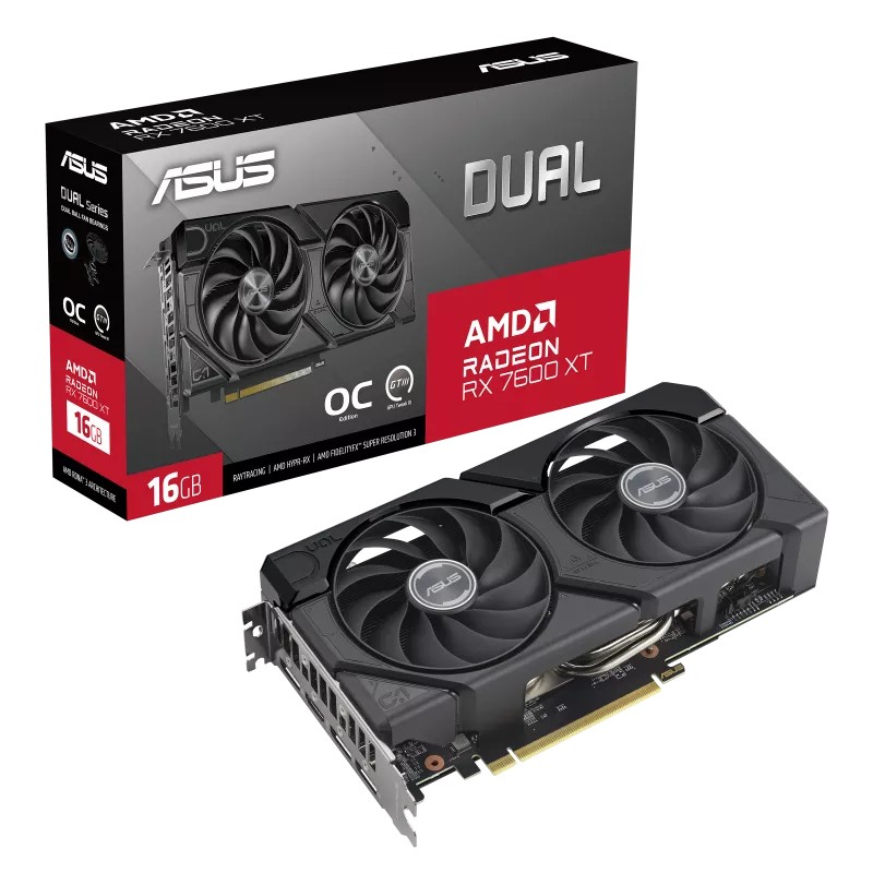 Scheda Video ASUS Dual AMD Radeon RX 7600 XT 16 GB GDDR6