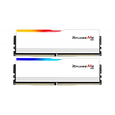 Ram G.skill Ripjaws M5 DDR5 48GB (2x24) RGB 6400Mhz CL32 XMP 3.0 Bianco