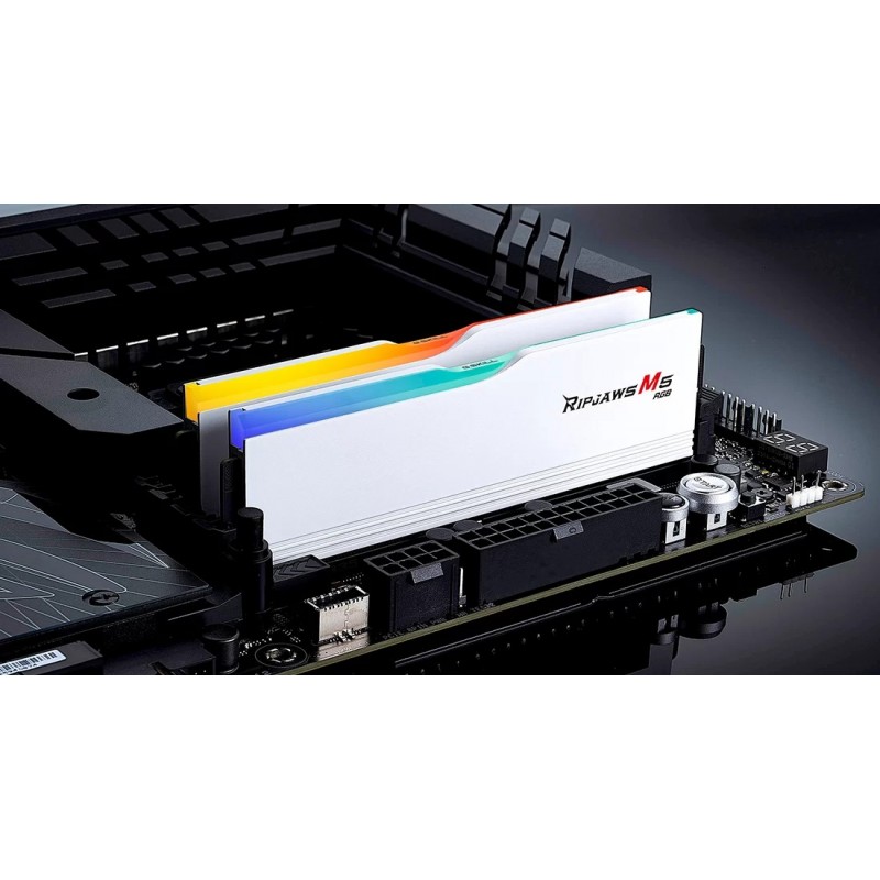 Ram G.Skill Ripjaws M5 DDR5 64GB (2x32) 6000Mhz RGB CL30 XMP 3.0 Bianco