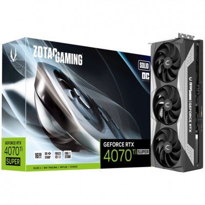 Scheda Video ZOTAC Gaming Nvidia GeForce RTX 4070 Ti Super Solid OC 16GB