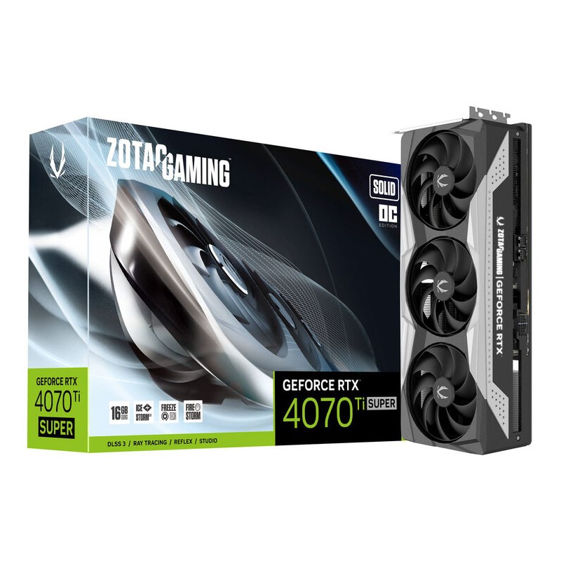 Scheda Video ZOTAC Gaming Nvidia GeForce RTX 4070 Ti Super Solid OC 16GB