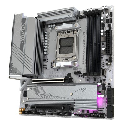 SCHEDA MADRE Gigabyte B650M Aorus Elite AX ICE Socket AM5 DDR5 Micro Atx Bianco