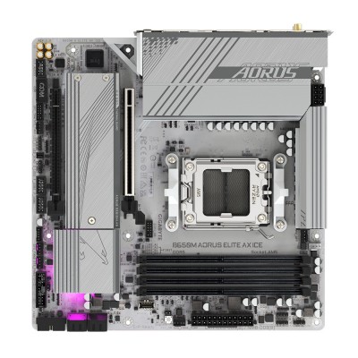 SCHEDA MADRE Gigabyte B650M Aorus Elite AX ICE Socket AM5 DDR5 Micro Atx Bianco