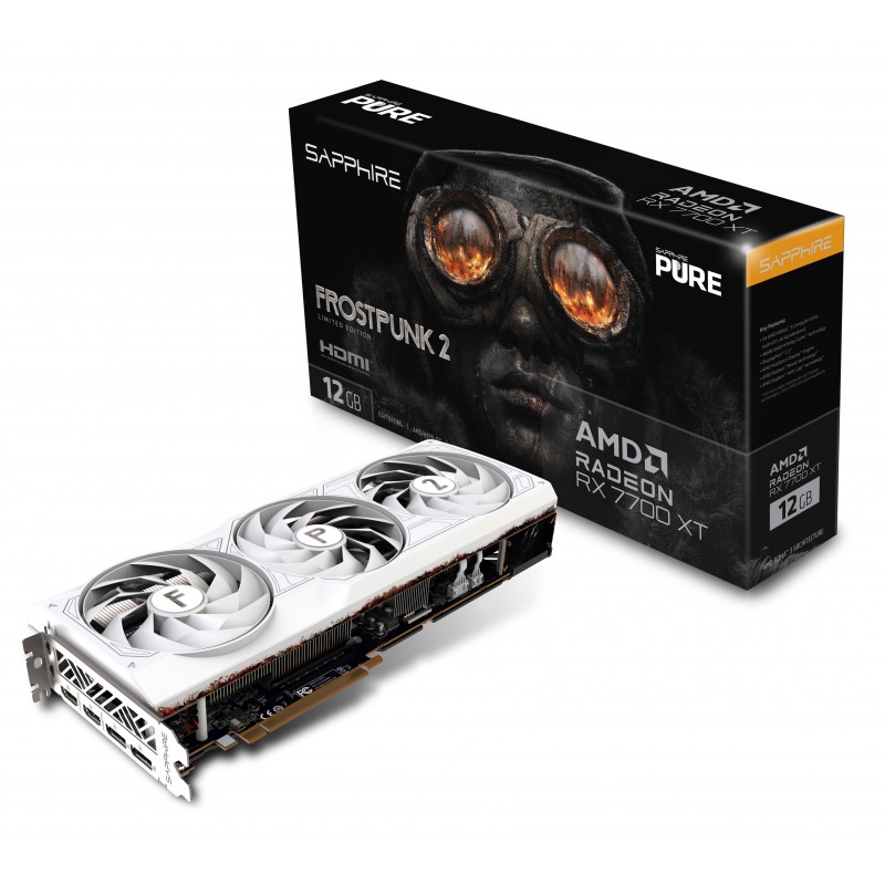 Scheda Video Sapphire PURE Radeon RX 7700 XT Frostpunk 2 Edition AMD 12 GB GDDR6