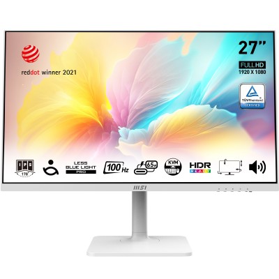 Monitor MSI Modern MD272XPWDE 27'' FullHD IPS USB-C 100Hz LED Bianco