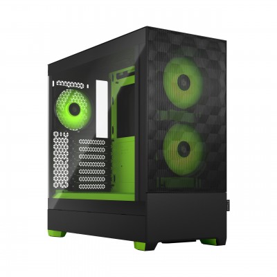 Case Fractal Design Pop Air RGB Green Core TG Clear Tint Midi Tower Nero Verde