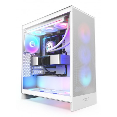 Case NZXT H7 Flow 2024 RGB Midi Tower Vetro Temperato Bianco