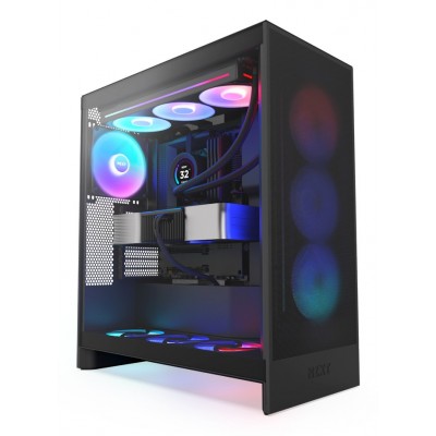 Case NZXT H7 Flow 2024 RGB Midi Tower Vetro Temperato Nero