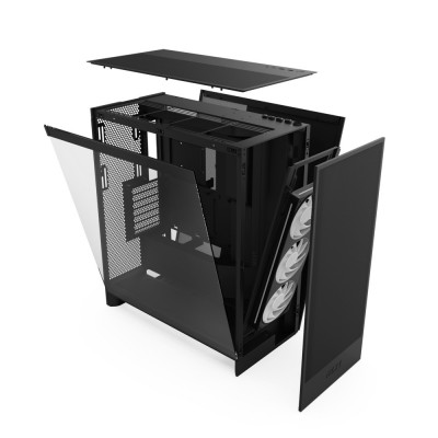 Case NZXT H7 Flow 2024 RGB Midi Tower Vetro Temperato Nero