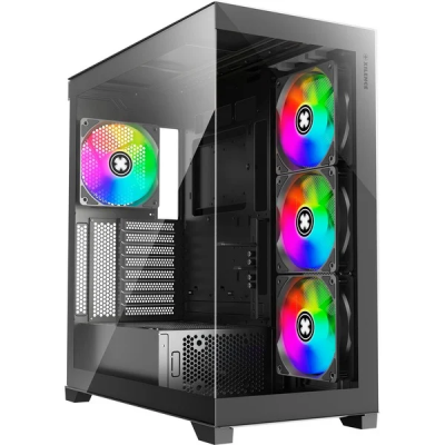 Case Xilence XILENT Gleam Midi Tower ARGB Vetro Temperato Nero