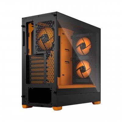 Case Fractal Design Pop Air RGB Orange Core TG Clear Tint Midi Tower Nero Arancione