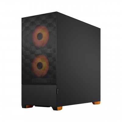 Case Fractal Design Pop Air RGB Orange Core TG Clear Tint Midi Tower Nero Arancione