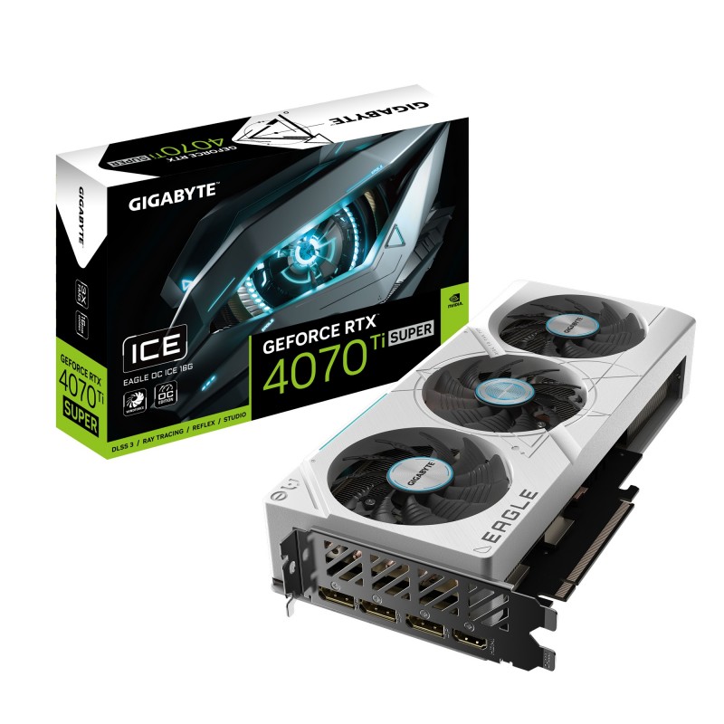 Scheda Video Gigabyte GeForce® RTX 4070 Ti SUPER 16GB EAGLE OC ICE