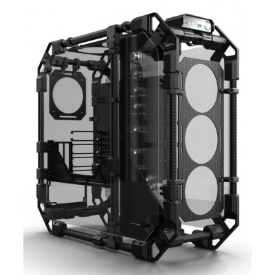 Case Alphacool Apex Pro Skeleton Midi Tower ATX Piastra Distro Carbonio Vetro Temperato