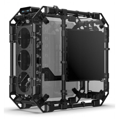 Case Alphacool Apex Pro Skeleton Midi Tower ATX Piastra Distro Carbonio Vetro Temperato