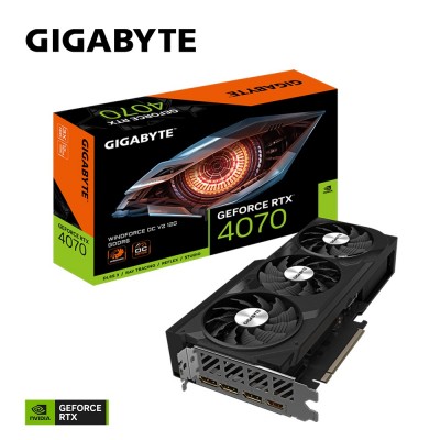 Scheda Video GIGABYTE  GeForce RTX 4070 WINDFORCE OC V2 12GB GDDR6