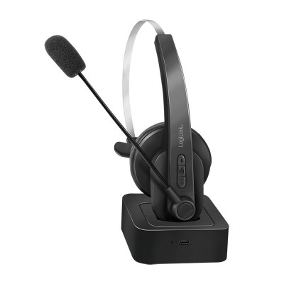 Headset LogiLink Bluetooth con base di ricarica BT0059