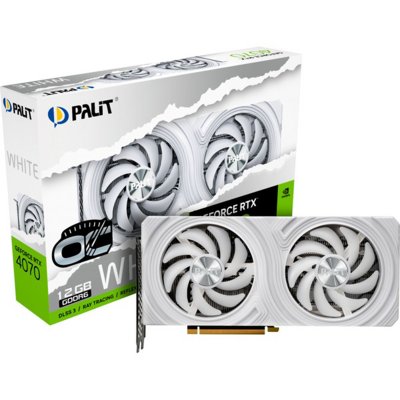 Scheda video Palit GeForce RTX 4070 12GB Dual OC WHITE GDDR6