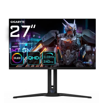 AORUS FO27Q2 27'' Nero QHD QD-OLED USB-C AMD Free-Sync Premium Pro 240Hz