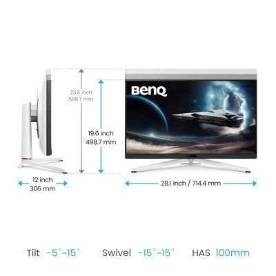 Mobiuz EX321UX 31'' Bianco UltraHD 4K IPS Mini-LED HDR USB-C 144Hz