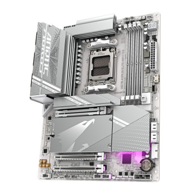 GIGABYTE X870 AORUS ELITE WIFI7 ICE Scheda Madre - Supporta CPU AMD Ryzen 9000, 16+2+2 fasi VRM digitale, fino a 8000MHz DDR5