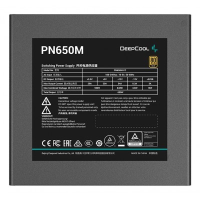 DeepCool PN650M alimentatore per computer 650 W 20+4 pin ATX ATX Nero