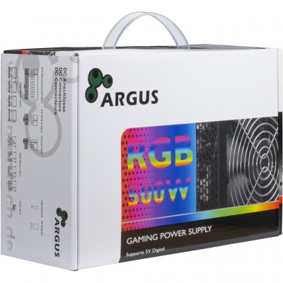 Inter-Tech Argus RGB-500W II alimentatore per computer 20+4 pin ATX Nero