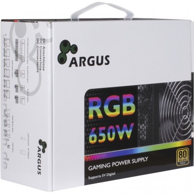 Inter-Tech Argus RGB-650W CM II alimentatore per computer 20+4 pin ATX ATX Nero