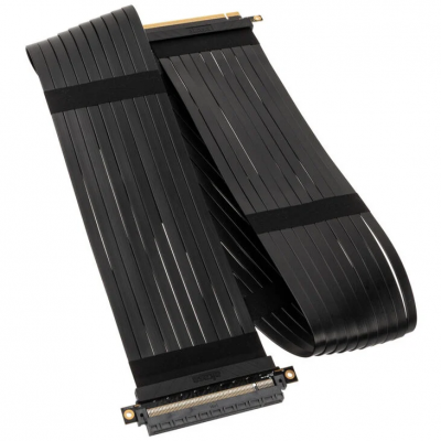 Akasa RISER BLACK XL Premium PCIe 3.0 x 16 Riser cable,100CM 180° PCIe 3.0 x16 Female 180° PCIe 3.0 x16 Male Nero