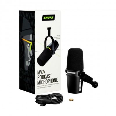 Microfono Shure MV7+-K Nero