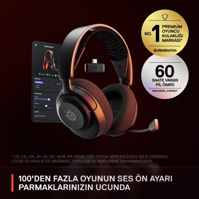 Headset Steelseries Arctis Nova 5 Wireless USB tipo-C Bluetooth Nero