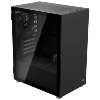 Case Aerocool CS-111-G-BK-v1 Mini Tower Vetro Temperato Nero