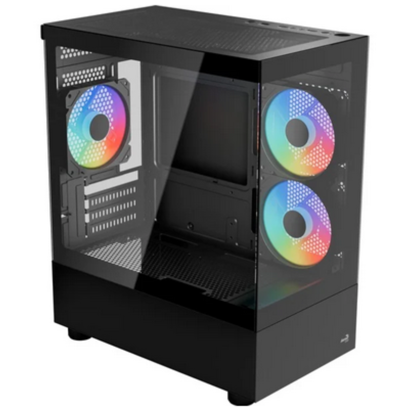 Case Aerocool Viewport Mini V2 ARGB Mini Tower Vetro Temperato Nero