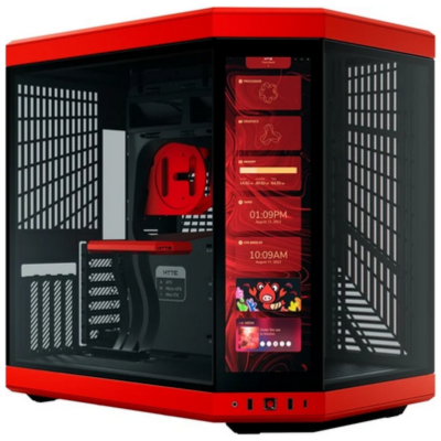 Case Hyte Y70 Touch Infinite Midi Tower Vetro Temperato Rosso/Nero