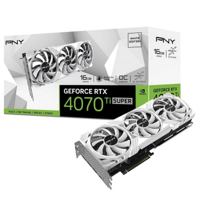 Scheda Video PNY GeForce RTX 4070 TI SUPER 16GB VERTO Triple Fan OC WHITE