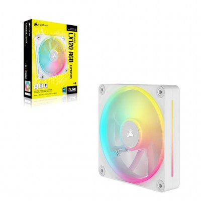 Ventola Corsair iCUE Link LX120 RGB PWM 120mm Bianco