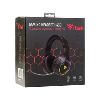 Headset itek H430 Cablato A Padiglione Gaming Nero