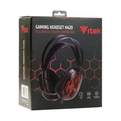 Headset itek H420 Cablato A Padiglione Gaming Nero