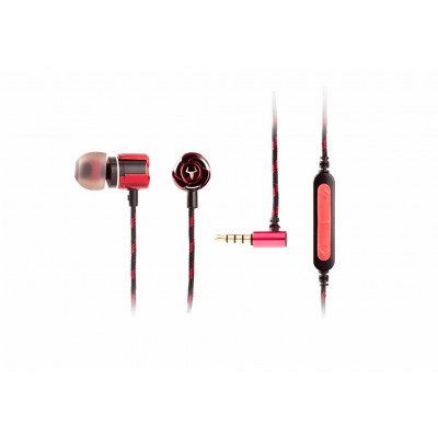 Headset itek Taurus IE100 Cablato In-ear Gaming Nero Rosso